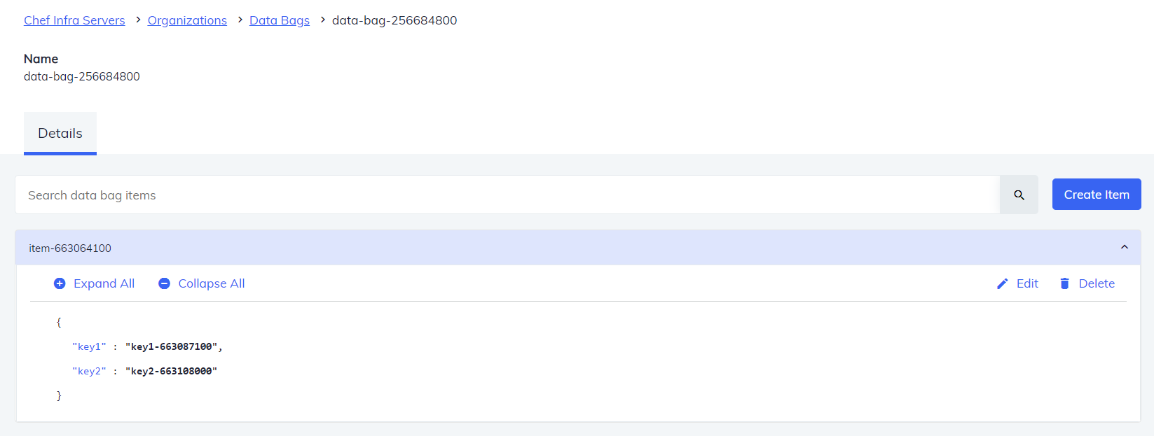 Edit and Delete a Data Bag Item